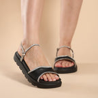 Papete de Tira em Couro Pelica Bela — conforto anatômico com brilho e ajuste fácil