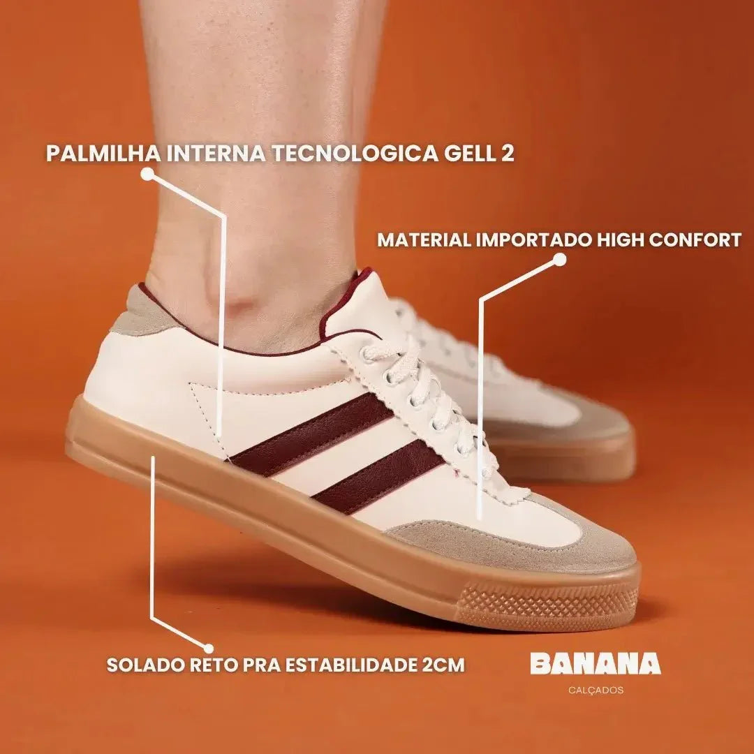 TENIS FEMININO BANANA SAMBA ULTRACONFORTO ALÍCIA - Banana Calçados - 