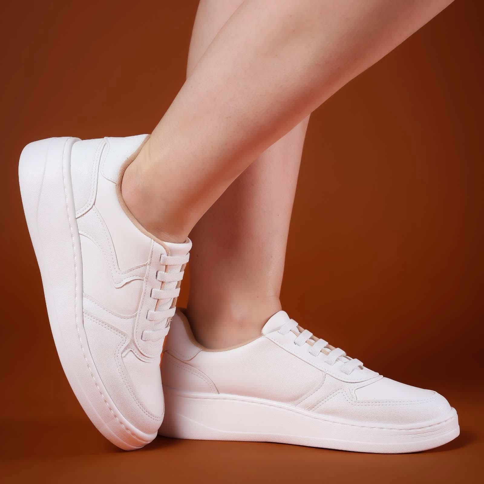 TÊNIS FEMININO COURO NAPA PRA ESPORÃO MAYA - Banana Calçados - 