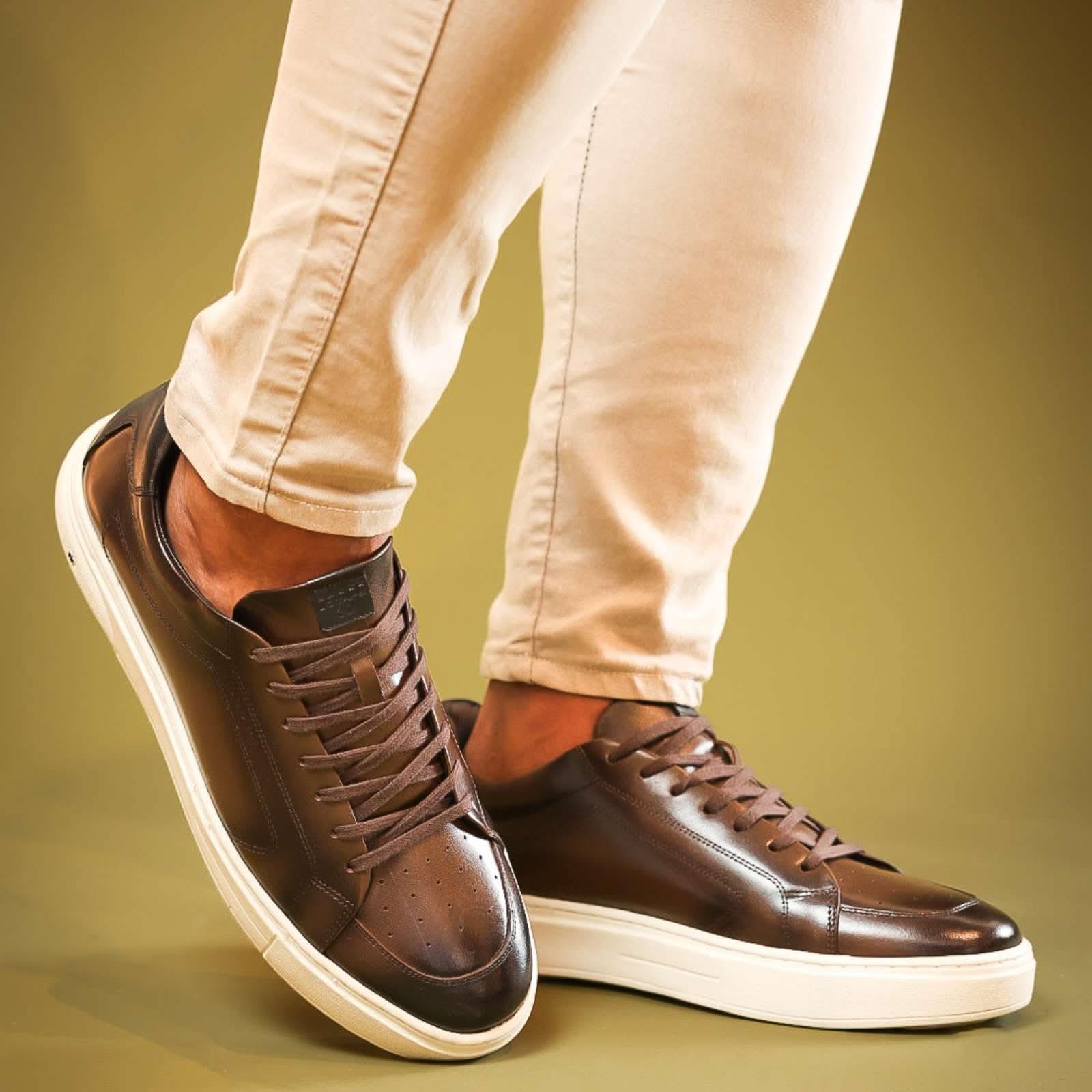 TÊNIS MASCULINO TERAPÊUTICO COURO HUGO - Banana Calçados - 