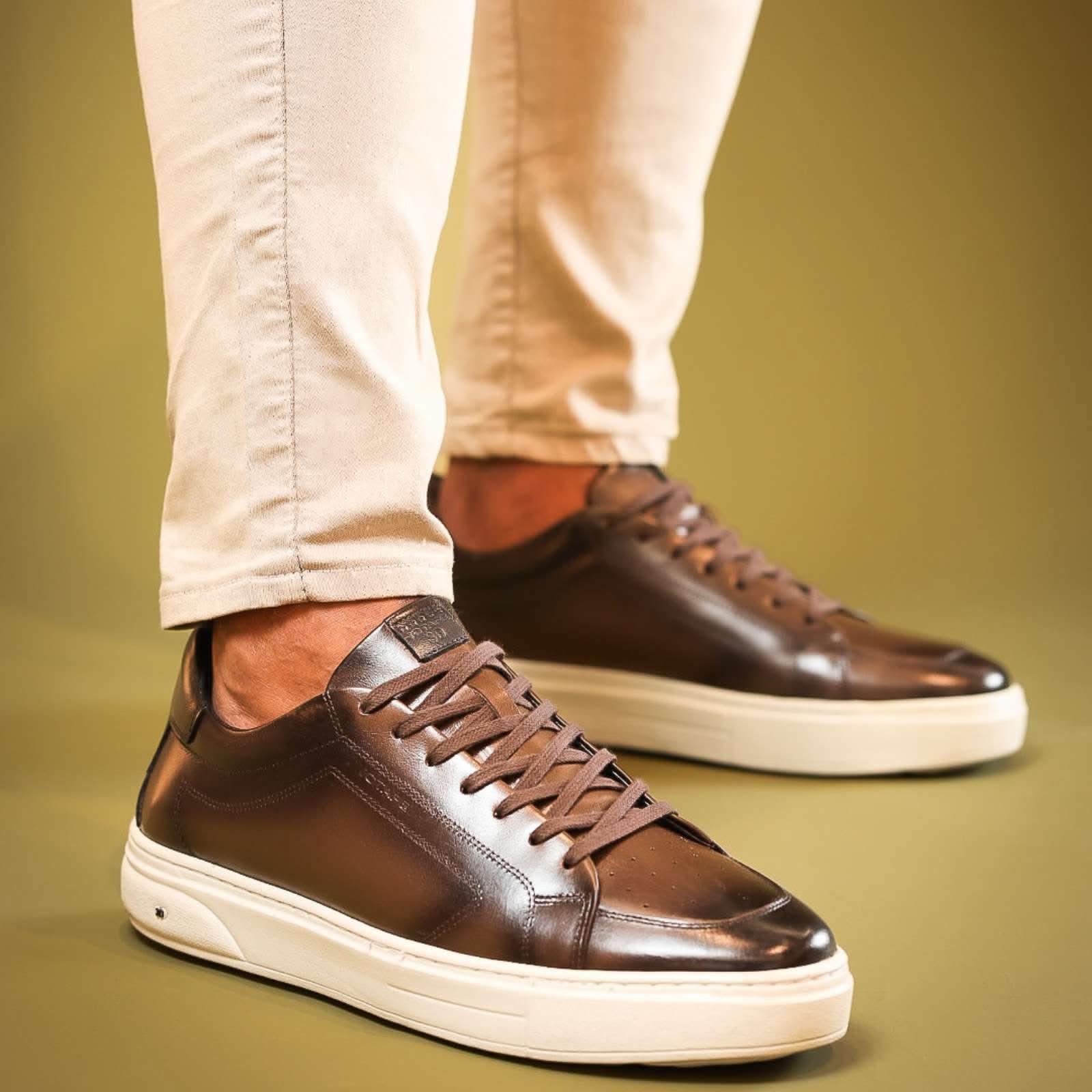 TÊNIS MASCULINO TERAPÊUTICO COURO HUGO - Banana Calçados - 