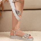 Papete de Tira em Couro Pelica Bela — conforto anatômico com brilho e ajuste fácil