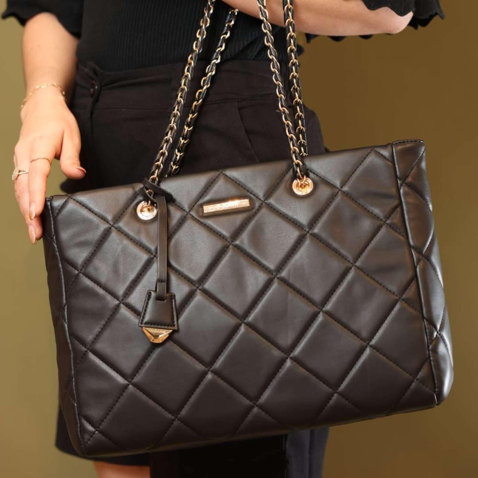 BOLSA FEMININA SHOPPER LIZ PRETA - Banana Calçados - 