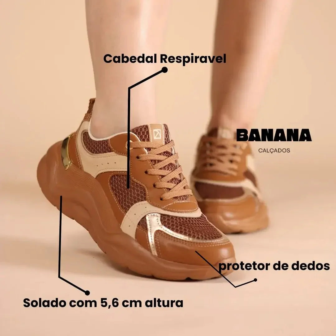 TENIS FEMININO EVELYN - Banana Calçados - 