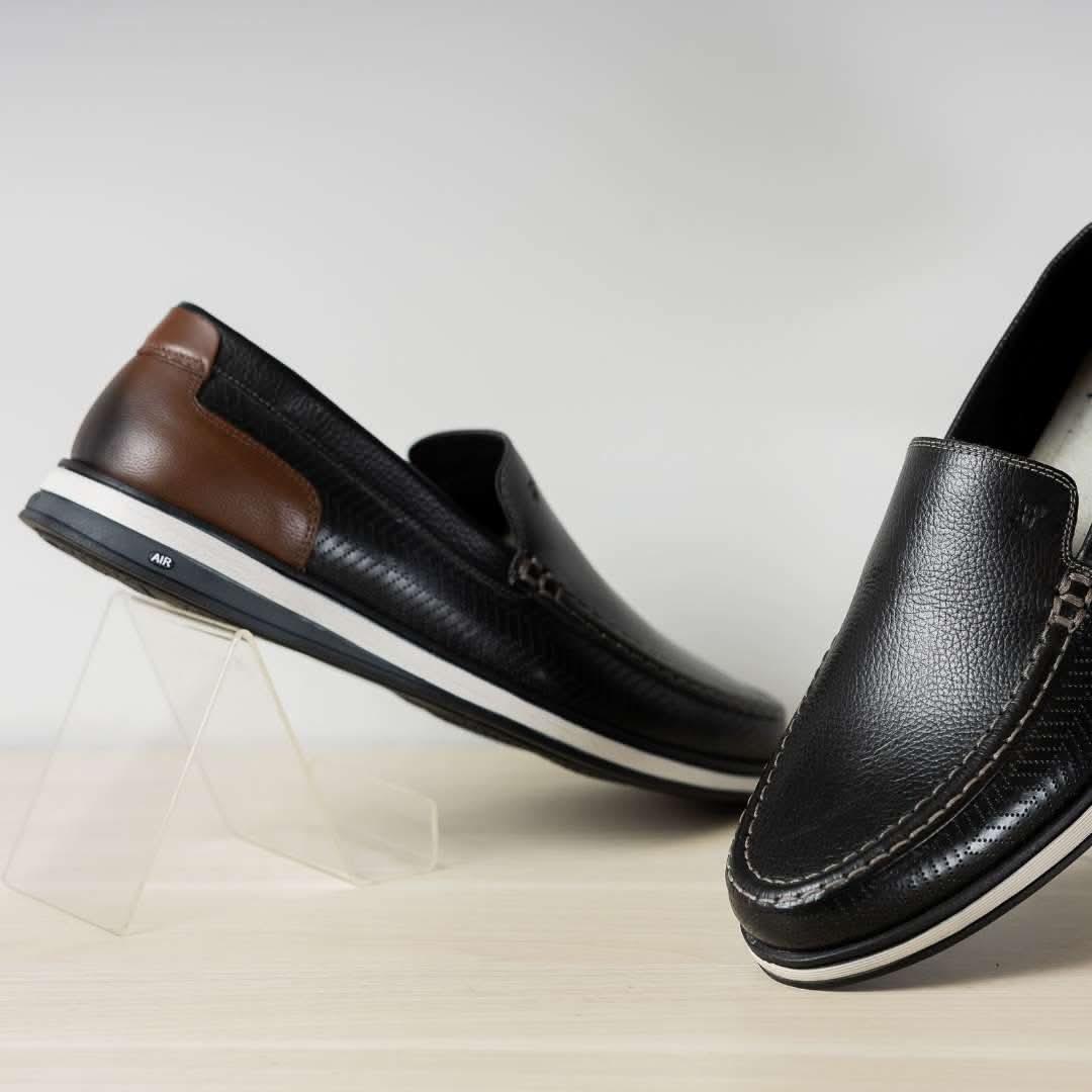 MOCASSIM MASCULINO JOTA PE COURO JAMES - Banana Calçados - 