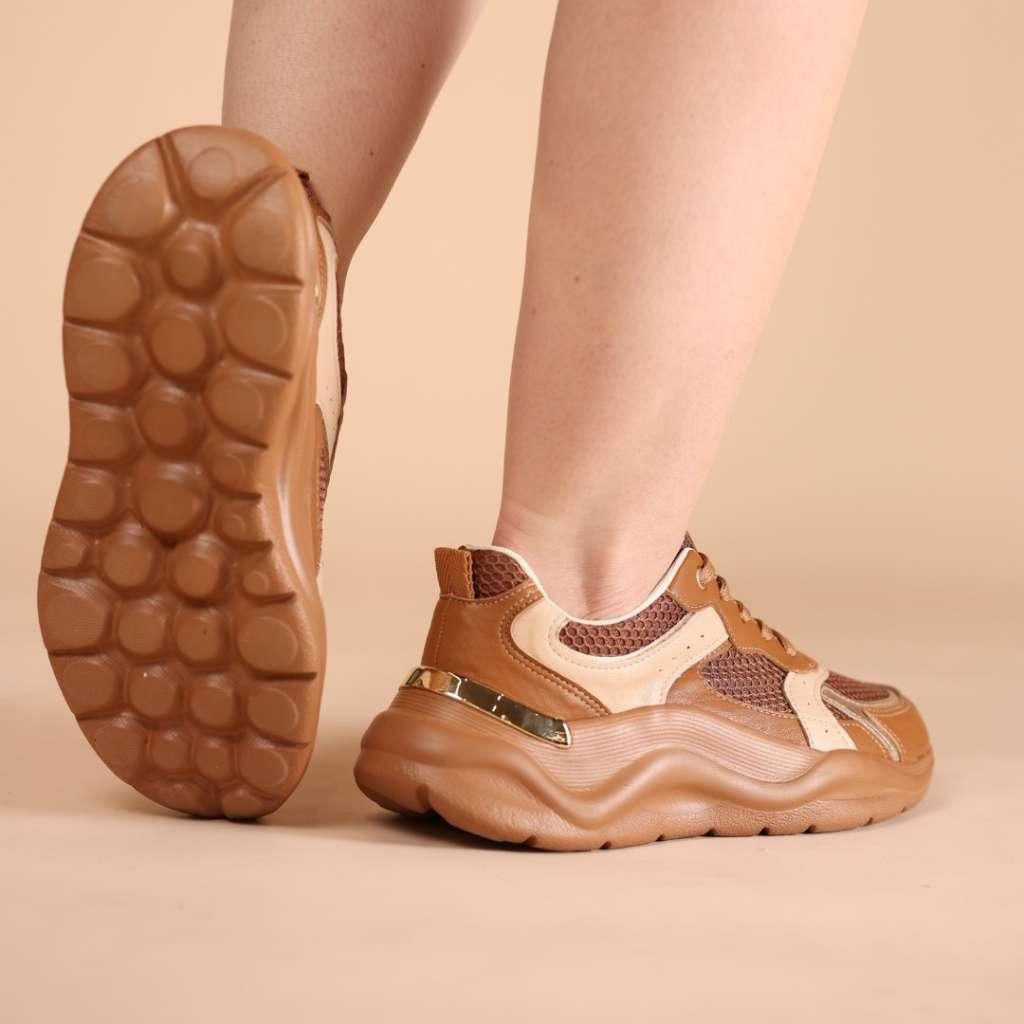 Tênis Sneaker Evelyn – Estilo Urbano com Conforto Absoluto